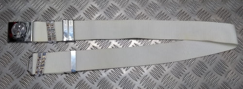Abu Dhabi Belt White Nylon With Buckle For Ceremonial & Parade Duties