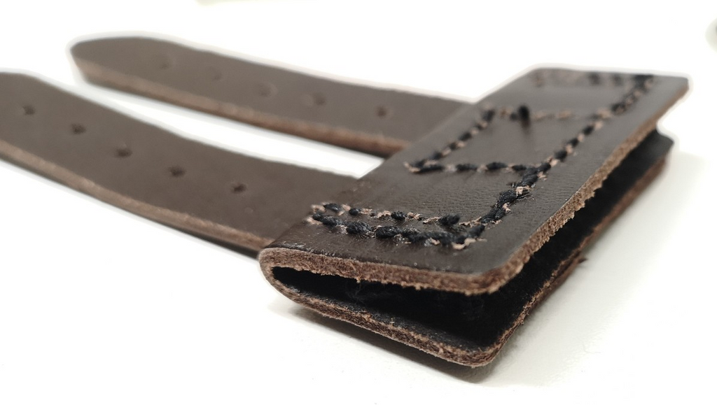 Dark Brown Leather Replacement Strap Slider Adjuster Spare Parts for Stable Belt