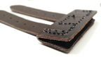Dark Brown Leather Replacement Strap Slider Adjuster Spare Parts for Stable Belt