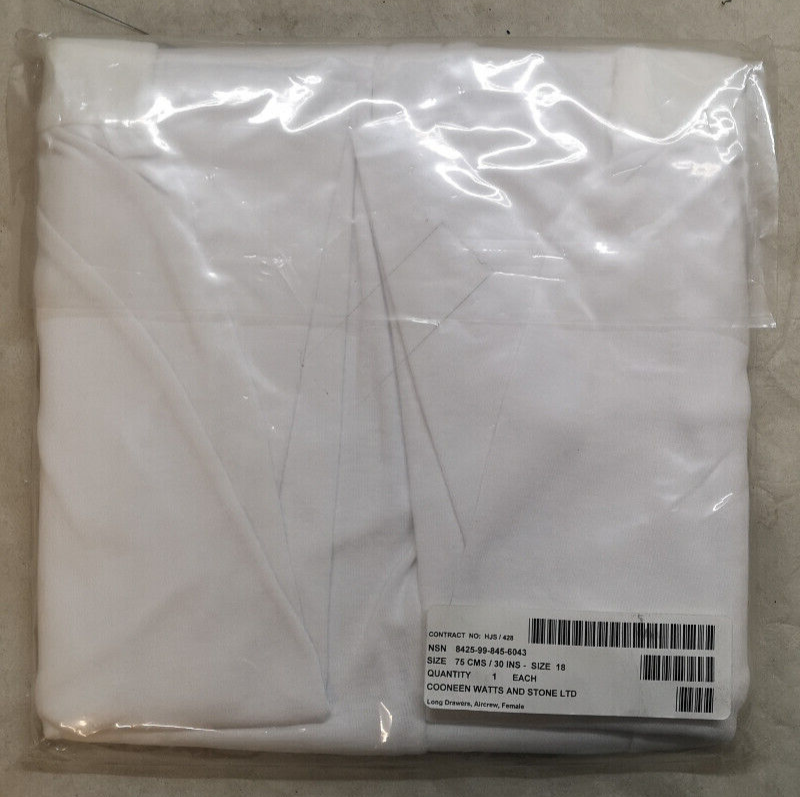 Long Johns / Drawers Aircrew White Cotton Female Genuine British All Sizes NEW