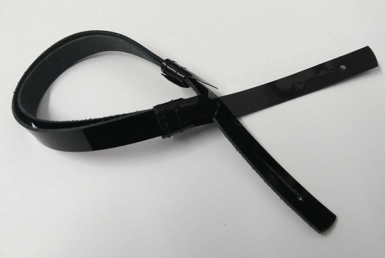 Dress Hat 9.6mm Adjustable Patent Leather Chin Strap