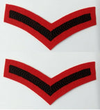 Lance Corporal Chevrons British Army Issue Rank Stripes 1 Pair - NEW