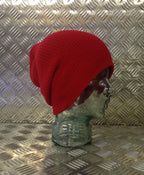 Red Knitted Beanie Hat / Watch Cap / Woolly Hat - One size - NEW