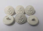 Genuine British Royal Navy RN White Nylon Issue Dress Buttons 36L X 10 NEW