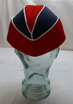 Hobson Side Cap Parade Forage Hat Blue / Red Chrome & Buttons Size 57cm