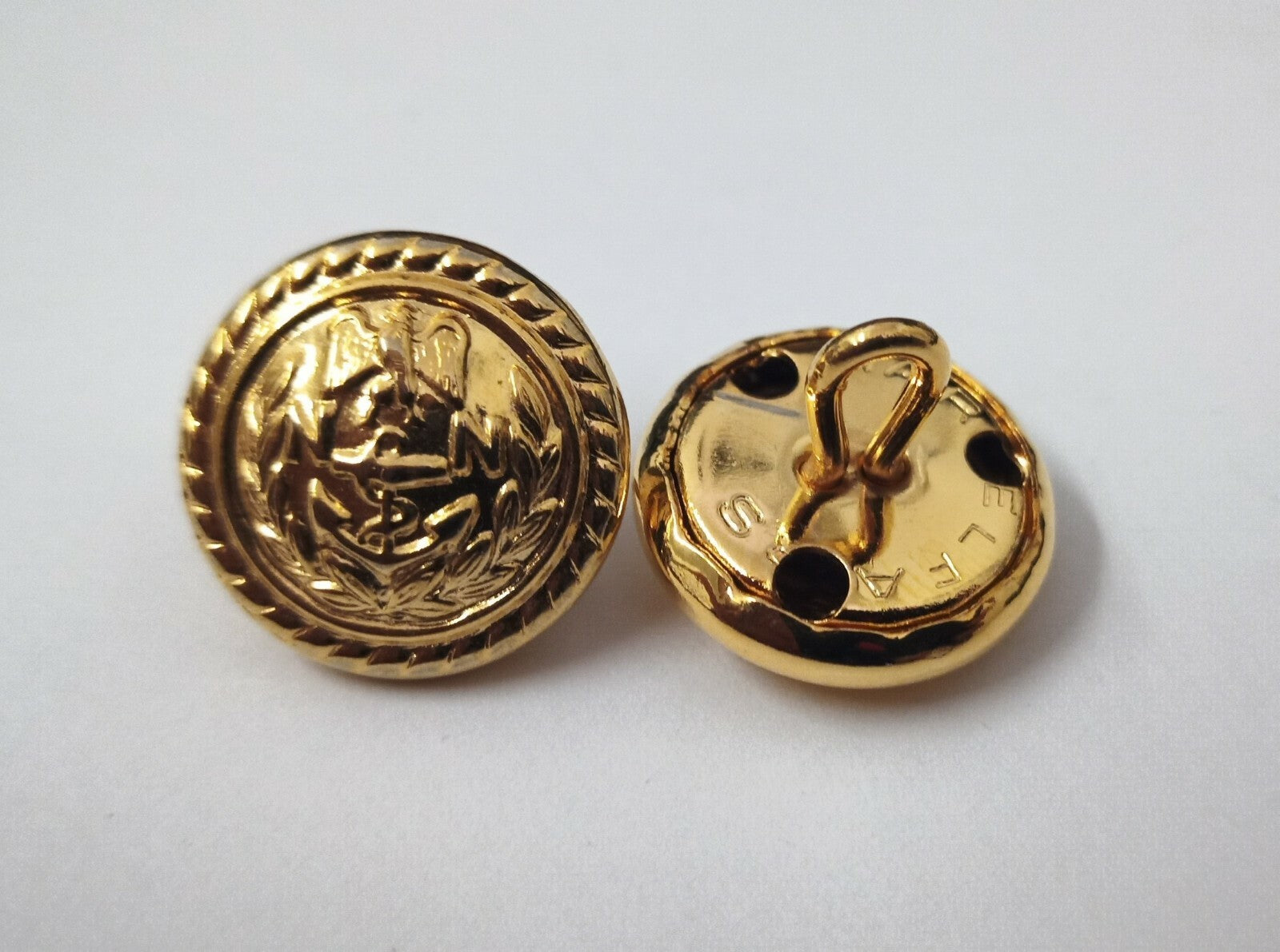 Buttons Nigerian Navy Insignia Style Officers Ring Back Naval 15mm X6 Buttons