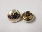 5 Point Star Insignia Buttons Made in the UK Loop Back Buttons 13mm V533 X6