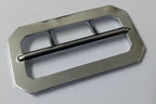 2" Cloth Chrome Belt Buckle British Made for Standard Dress Cloth Belts