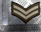 No2 Issue FAD Rank Stripe Chevron Patch Corporal Rank on Black Felt Used