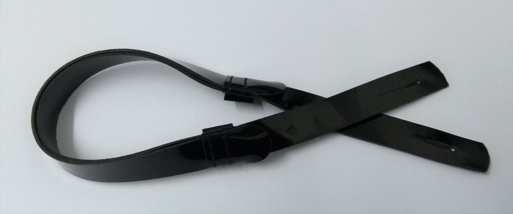 Genuine Issue Black Vinyl SD Hi Sheen Dress Hat Chin Strap-