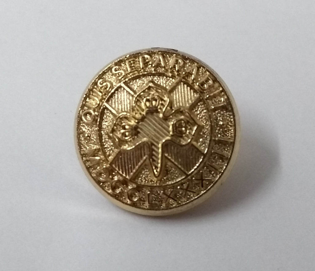 Vintage Irish Guards Shamrock Insignia Open Back Button 16mm ASBT138