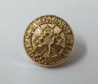 Vintage Irish Guards Shamrock Insignia Open Back Button 16mm ASBT138