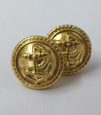 Genuine Navy Issue Uniform Dress Rope Edge Foul Anchor Buttons 17.3 mm ASBT114