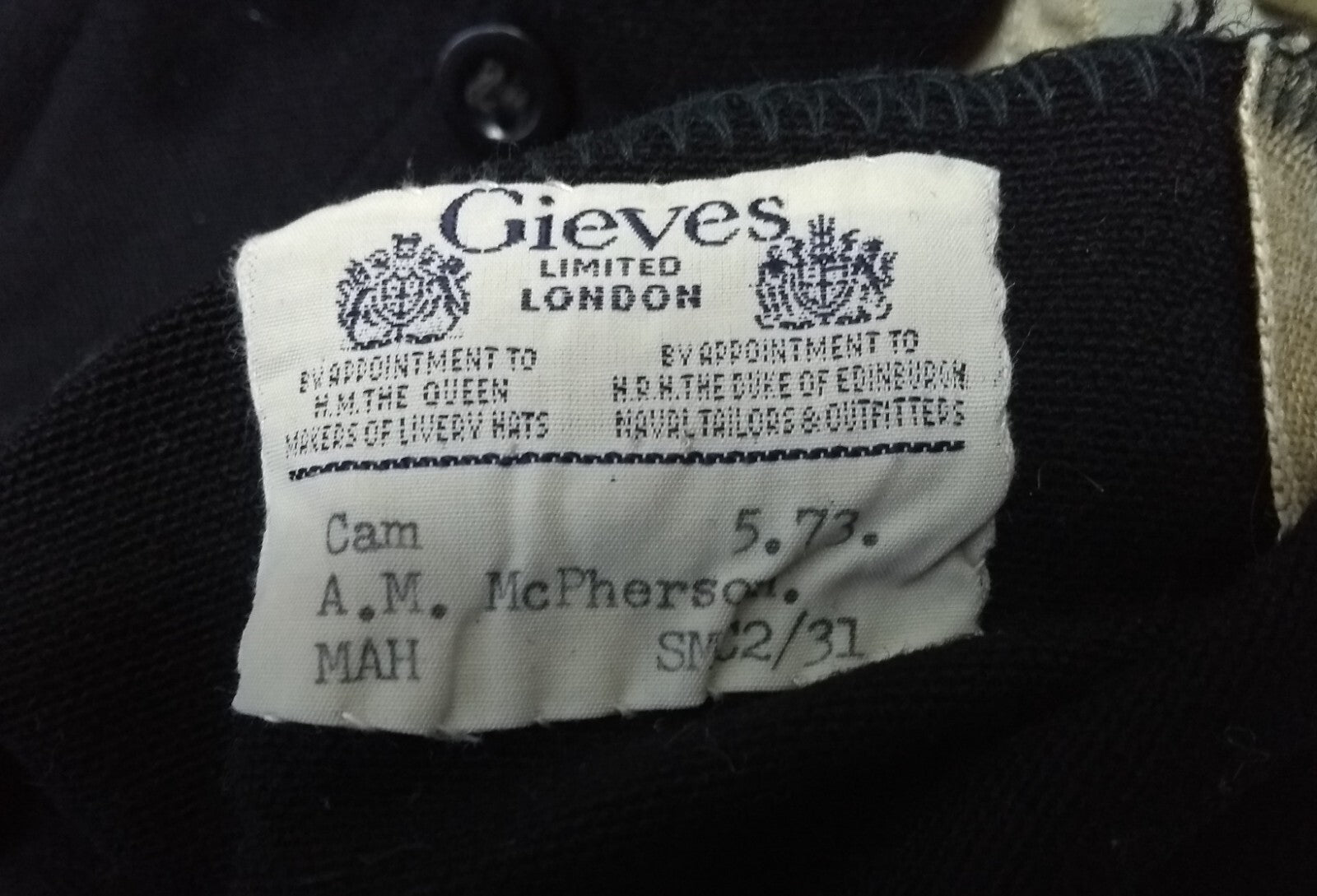 Vintage No1 Trousers Cavalry Pattern British 1 3/4" Stripes 1973 Gieves