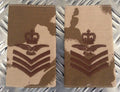 Genuine British Army Desert FLIGHT SERGEANT AIRCREW Rank Slides / Epaulette NEW