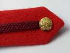 SNR Rank Gorgets Scarlet Red Melton & Maroon Braid Detail For Senior Officers