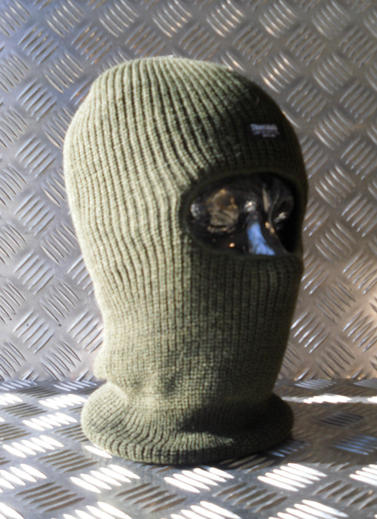 GREEN One (1) Hole Thinsulate Balaclava / Beanie Hat - Very Warm - Brand New