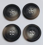 EX Army Buttons Old Stock British Made Mottled Grey 4 Hole Size 36L 22.6mm