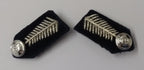 Oman Gorgets Collar Tabs Silver Leaf Detail Chrome Officers Insignia Buttons