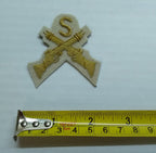 Mess Kit Badge Skill Sniper White British Hand Embroidered Arm Patch