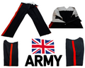 No1 Dress Trousers Wingback British Army Uniform Twin Red Stripes Waist 34"