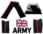 No1 Dress Trousers Wingback British Army Uniform Twin Red Stripes Waist 34"