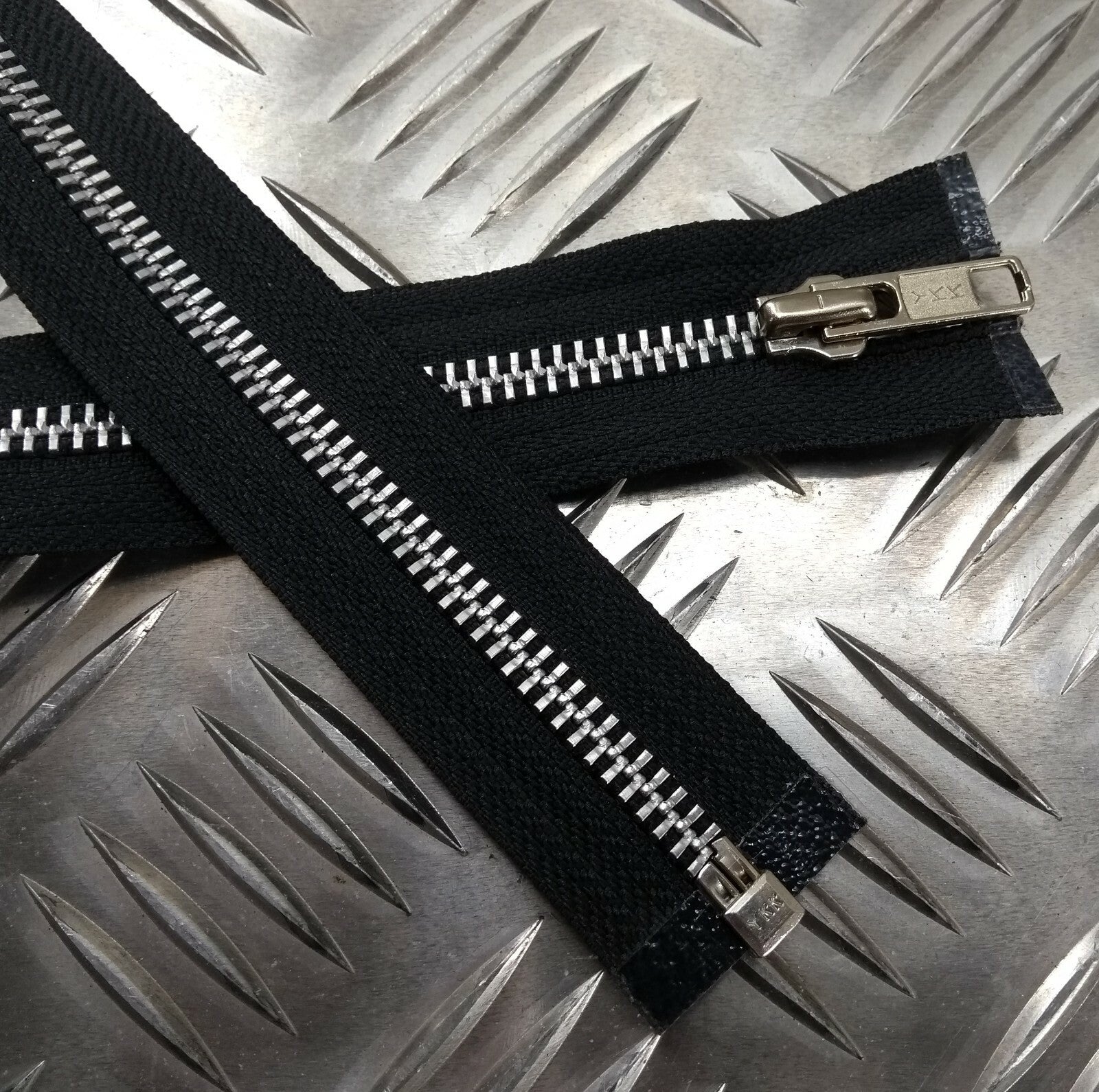YKK 56cm Open End Zip Zipper Stealth Black