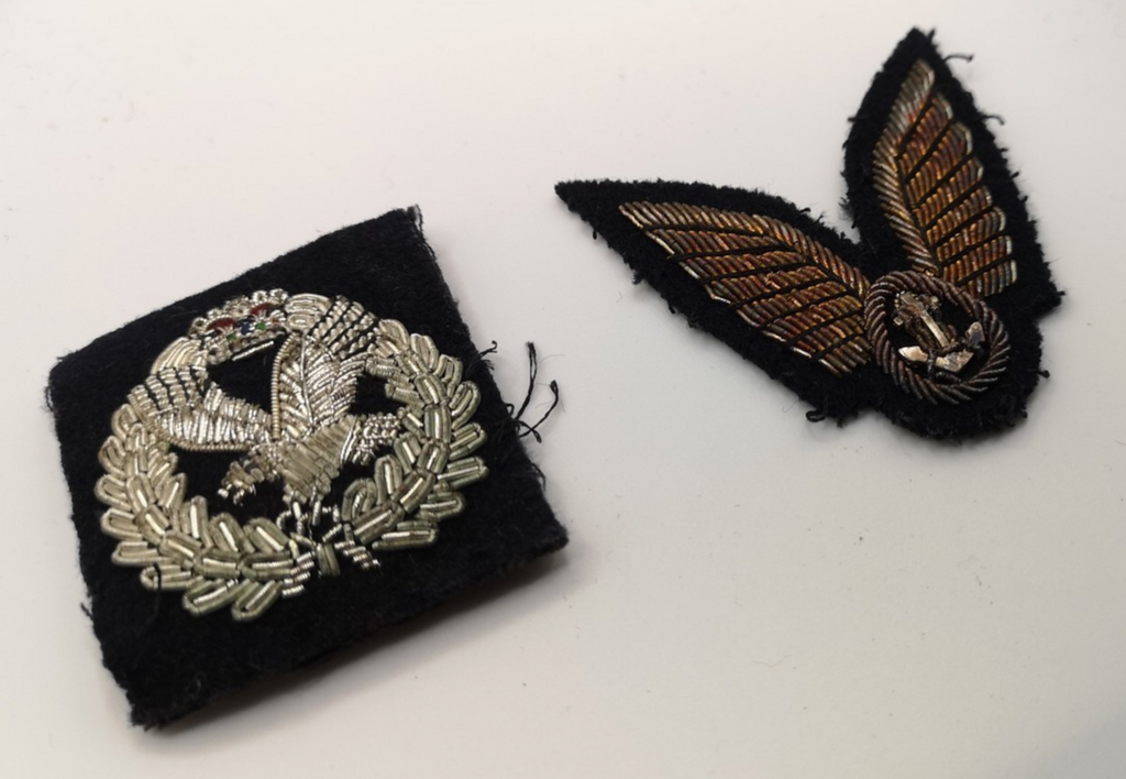 British Army / Navy / RAF Royal Air Force Qualification Rank Wire Braided Badges set of 6