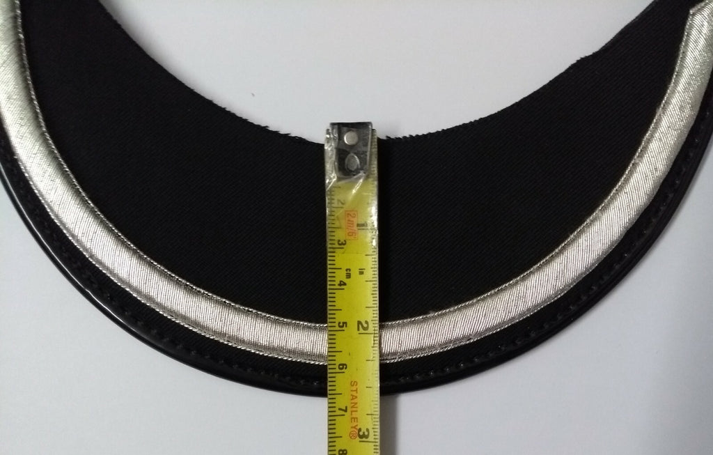 Genuine British Made Senior Officer 5/16" Silver Braid Dress Cap Peak x 1 NEW
