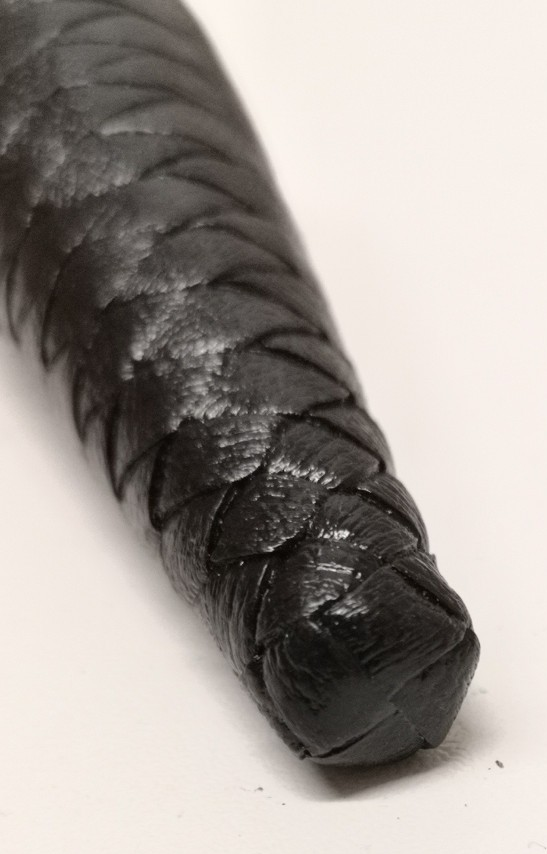 Sword Knot Acorn Black Leather Bound Replacement Part Rifle Pattern - NEW