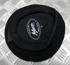 Vintage Black Beret Hobson of England Lined Wool Uniform Cap Sz 7 New Old Stock