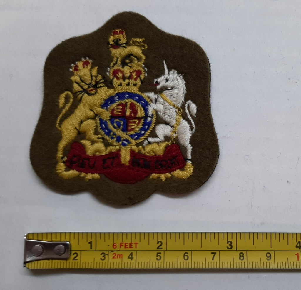 Royal Arms Patch RSM British Army Old Pattern Embroidered Insignia Badge