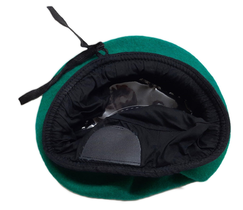 Hobson Officer's Beret Light Green With Petersham Rim 100% Wool No Insignia S7