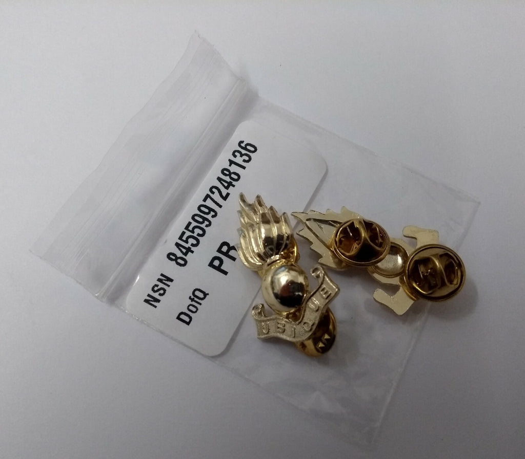 Royal Engineers R.E Collar Dogs Snap Pin