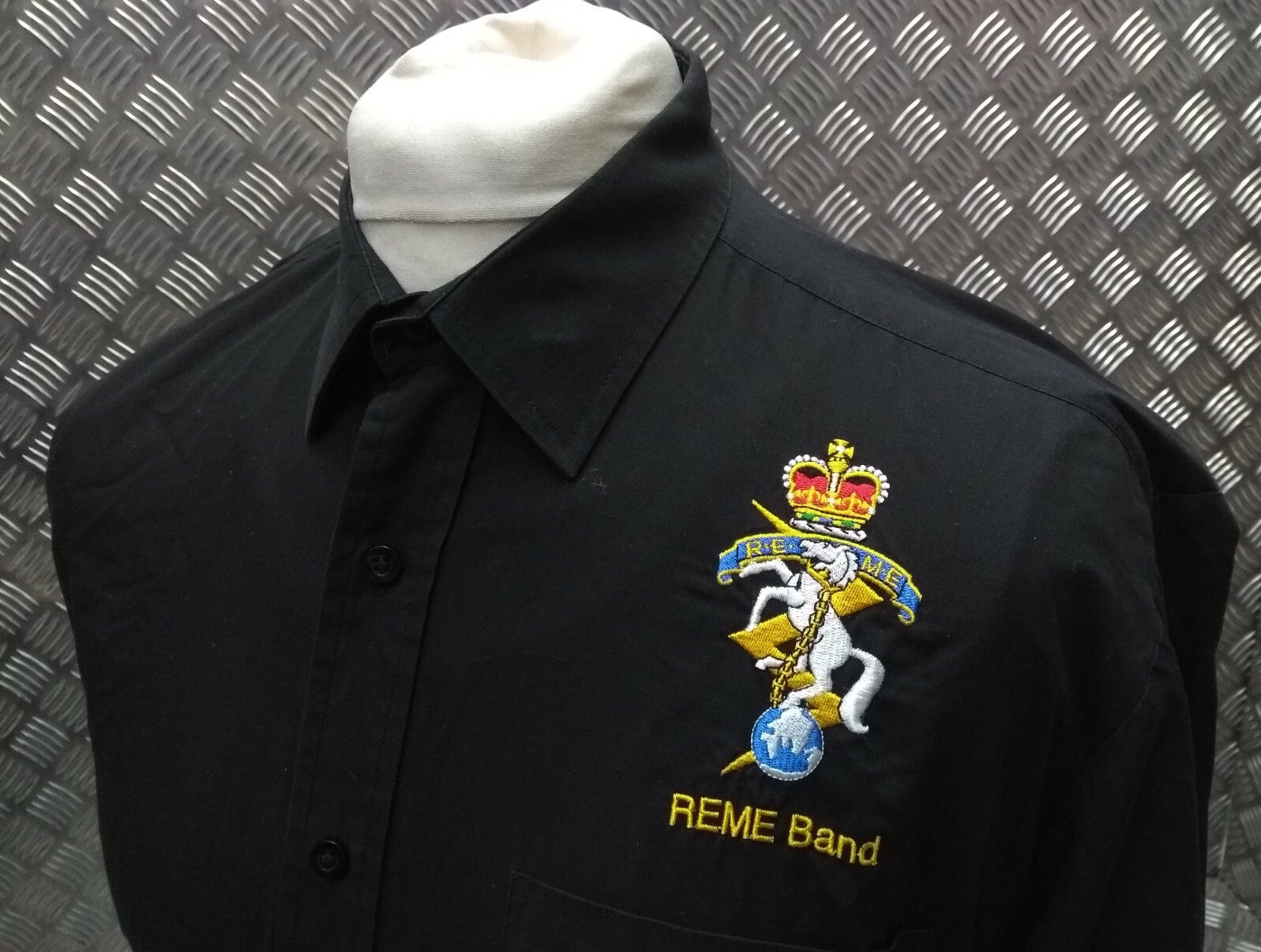 British Army REME Band Royal Electrical and Mechanical Engineers Black Shirt