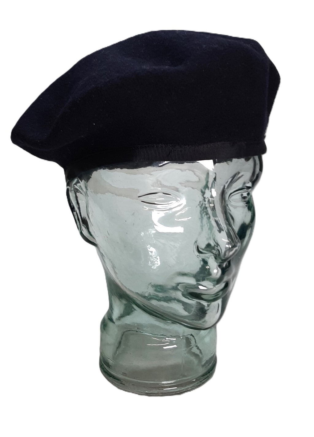 Officers Pattern Beret Dark / Navy Blue With Petersham Rim & Eyelets Assorted