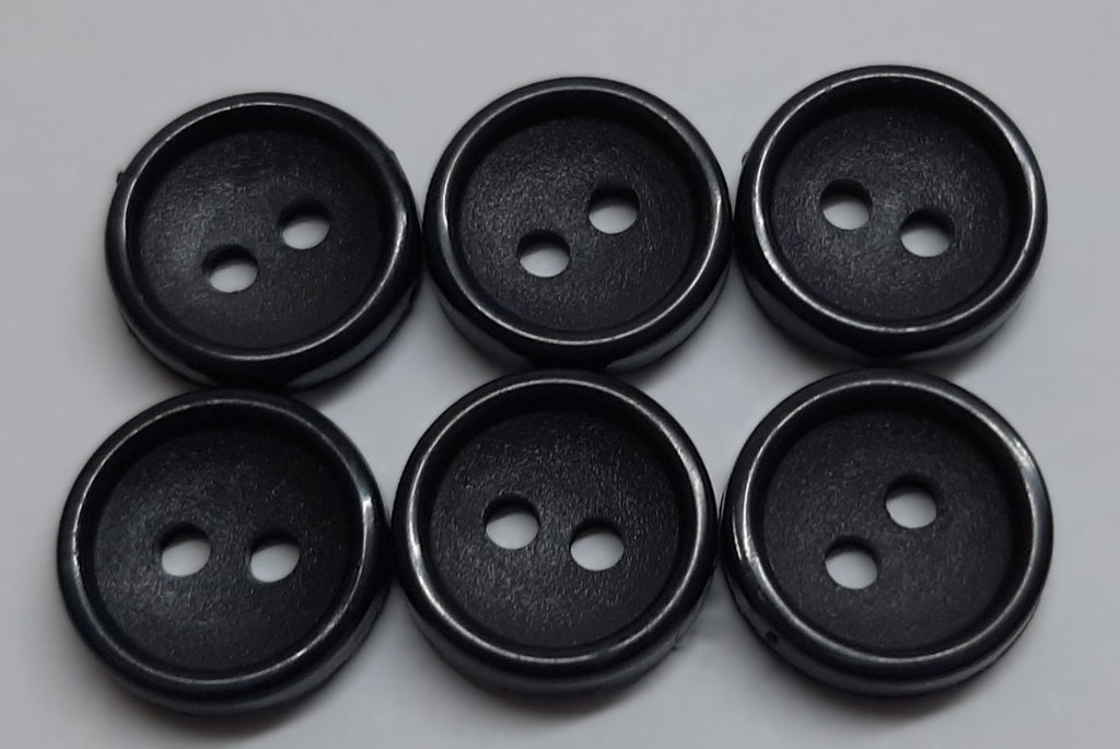 Ex Army Buttons Old Pattern British Made Deep Grey 2 Hole Size 11.3mm