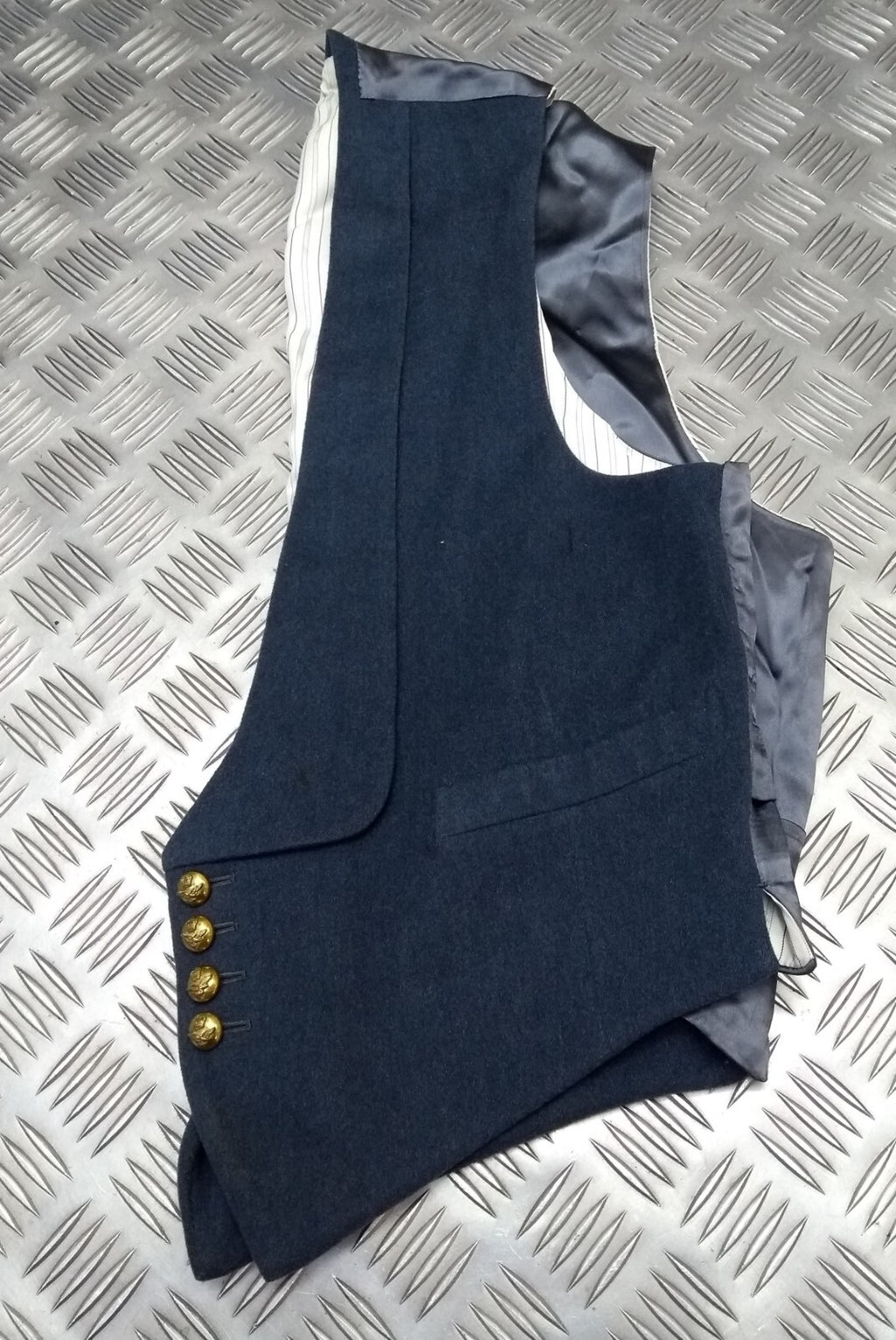RAF Royal Air Force Vintage Mess Dress Waistcoat Airforce Blue Grey Colour with Marks
