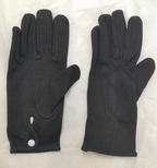 Black 3 Dart Cotton Parade Ceremonial Gloves Size Large