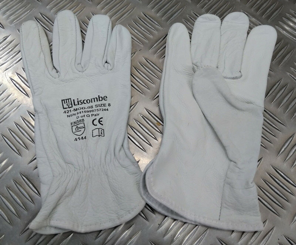 Liscombe Chrome Leather Safety Working Gloves PPE Mil-Spec Heavy Duty Work Wear