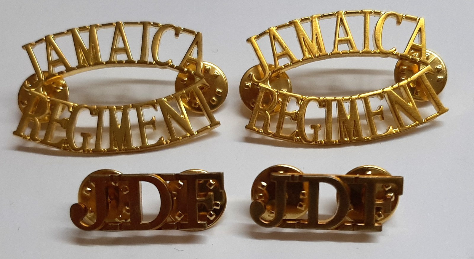 Jamaican Insignia Two Sets JDF Jamaica Regiment Shoulder Collar Badges
