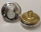 Intelligence Corps Buttons Mounted Insignia on Silver small size 22L