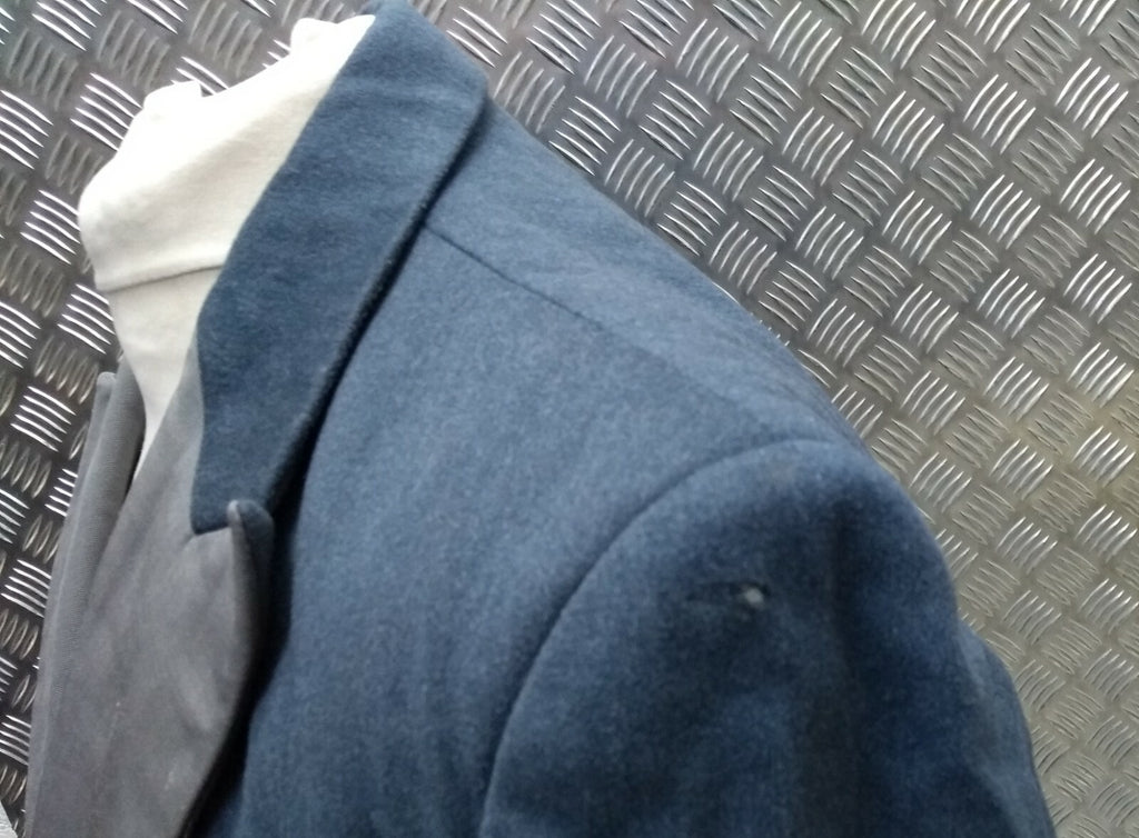 Vintage Mess Dress Jacket By Moss Bros A/F Blue Grey Colour 108cm Faulty