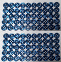 Vintage Buttons 100 4 Hole Shirt / Shank Anchors Pearlesque Blue 10.2mm NOS