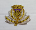 Highland Fusiliers Thistle Hand Embroidered Insignia for Shoulder Cords R&L Pair