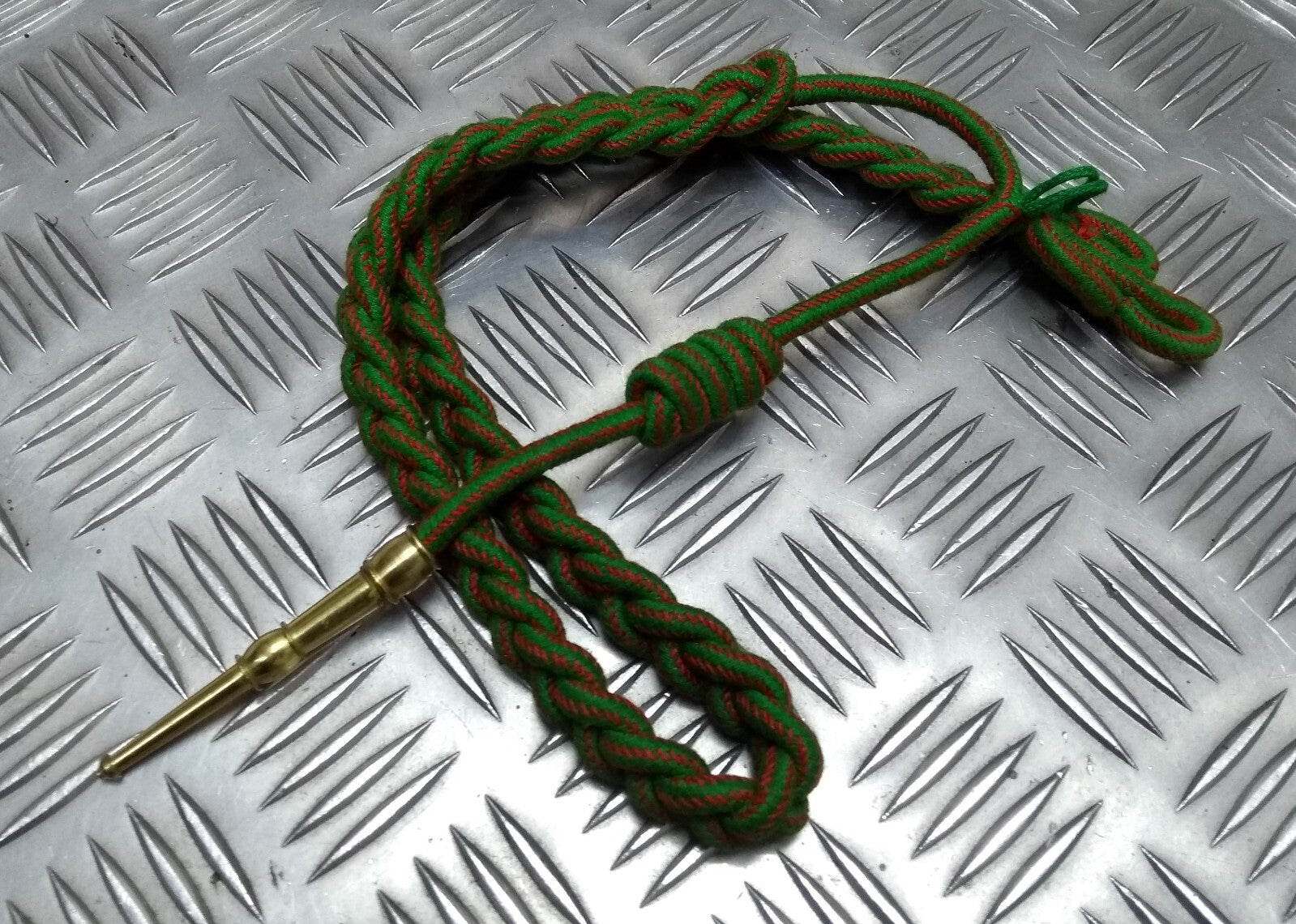 Vintage Aiguillette Officers Dress Cord For Ceremonial & Parade Gold Tip Ends
