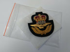 RAF Royal Air Force Hat Badge Braided OFC Queens Crown Service Dress Headwear - NEW