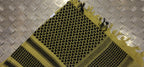 100% Cotton Shemagh / Arab Scarf / Pashmina / Wrap / Sarong. Beige & Black - NEW