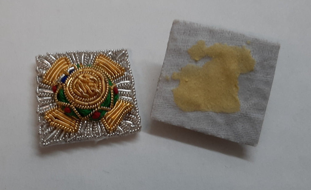 Officer Rank Stars British Army 7/8" Silver Hand Embroidered H/E Insignia 1 Pair