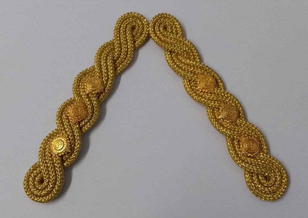 Captain Shoulder Cords Ceremonial Wire Cord Shoulder Epaulettes & Rank Pips